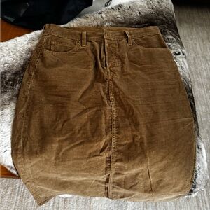 Levi's Brown Corduroy Pencil Skirt